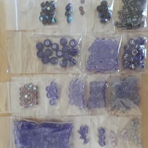 Purple Glass & Acrylic Bead Bundle R107